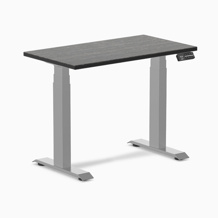 Electric dual mini bamboo standing desk dark bamboo - Desky