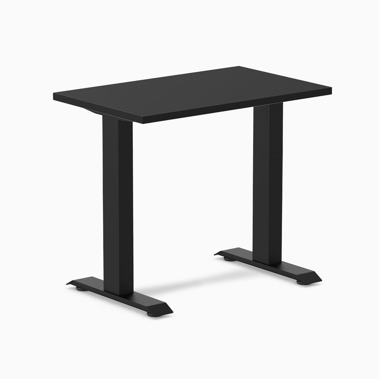 Desky fixed mini melamine desk black melamine