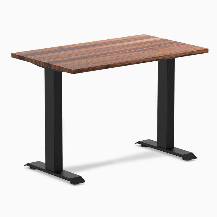 Desky zero mini hardwood fixed desk hardwood walnut - Desky