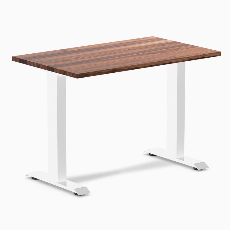 Desky zero mini hardwood fixed desk hardwood walnut - Desky