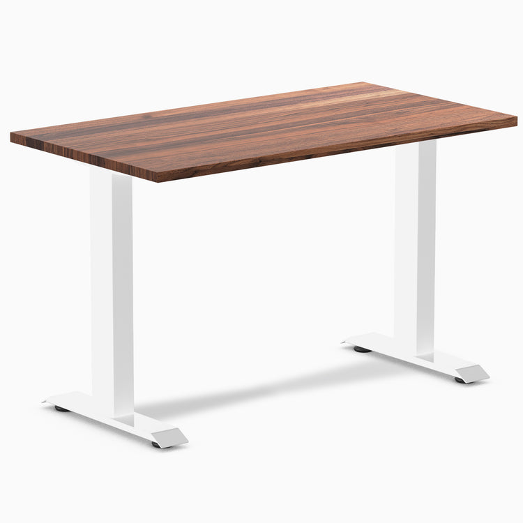 Desky zero mini hardwood fixed desk hardwood walnut - Desky