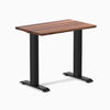 Desky zero mini hardwood fixed desk hardwood walnut - Desky