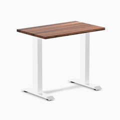 Desky zero mini hardwood fixed desk hardwood walnut - Desky