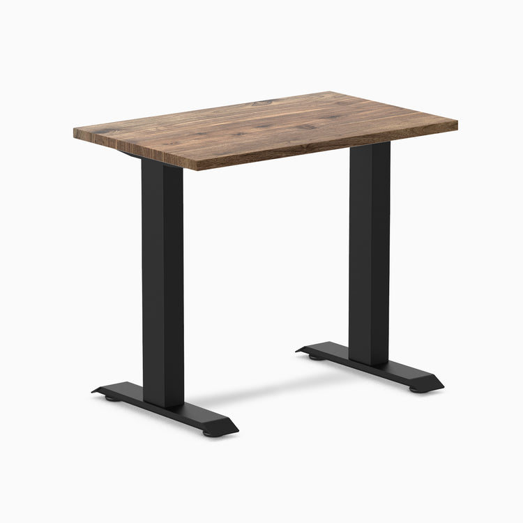 Desky zero mini hardwood fixed desk hardwood natural walnut - Desky