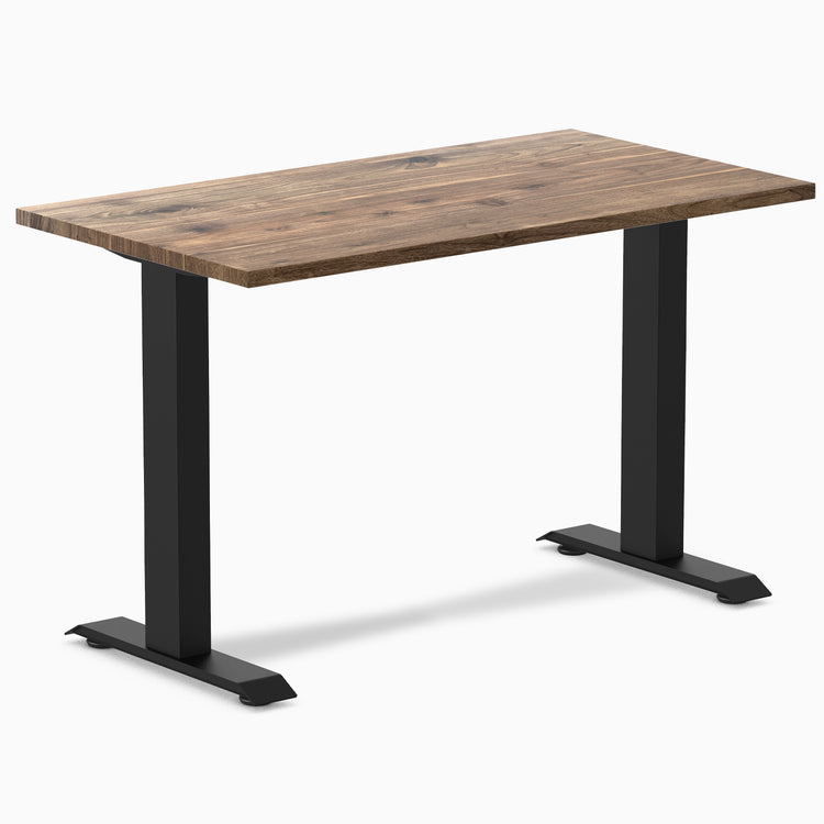 Desky zero mini hardwood fixed desk hardwood natural walnut - Desky