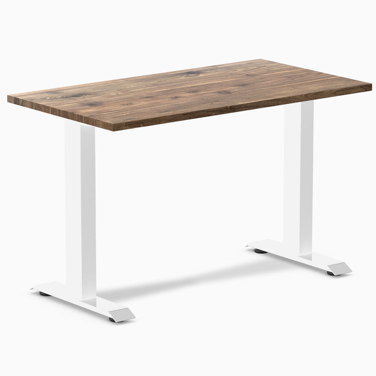 Desky zero mini hardwood fixed desk hardwood natural walnut - Desky