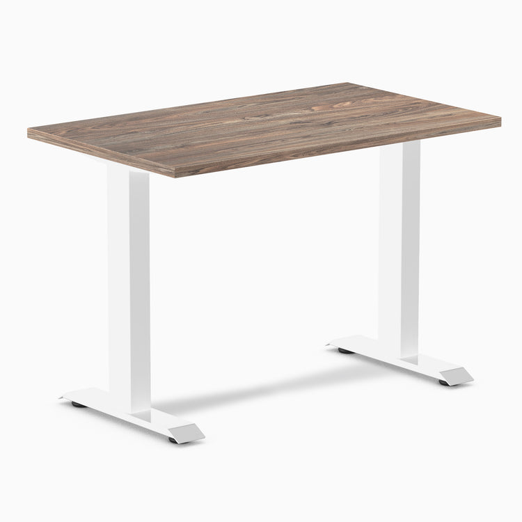 Desky fixed mini melamine desk natural walnut