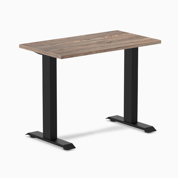 Desky fixed mini melamine desk natural walnut