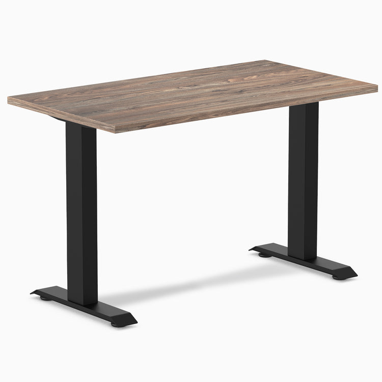 Desky fixed mini melamine desk natural walnut