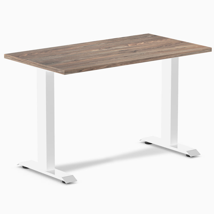 Desky fixed mini melamine desk natural walnut