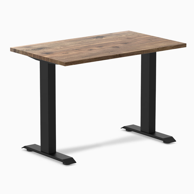 Desky zero mini hardwood fixed desk hardwood natural walnut - Desky