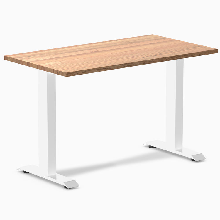 Desky zero mini hardwood fixed desk hardwood red oak - Desky