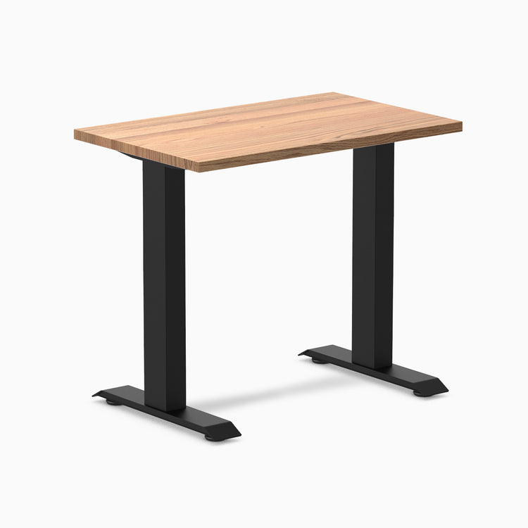 Desky zero mini hardwood fixed desk hardwood red oak - Desky