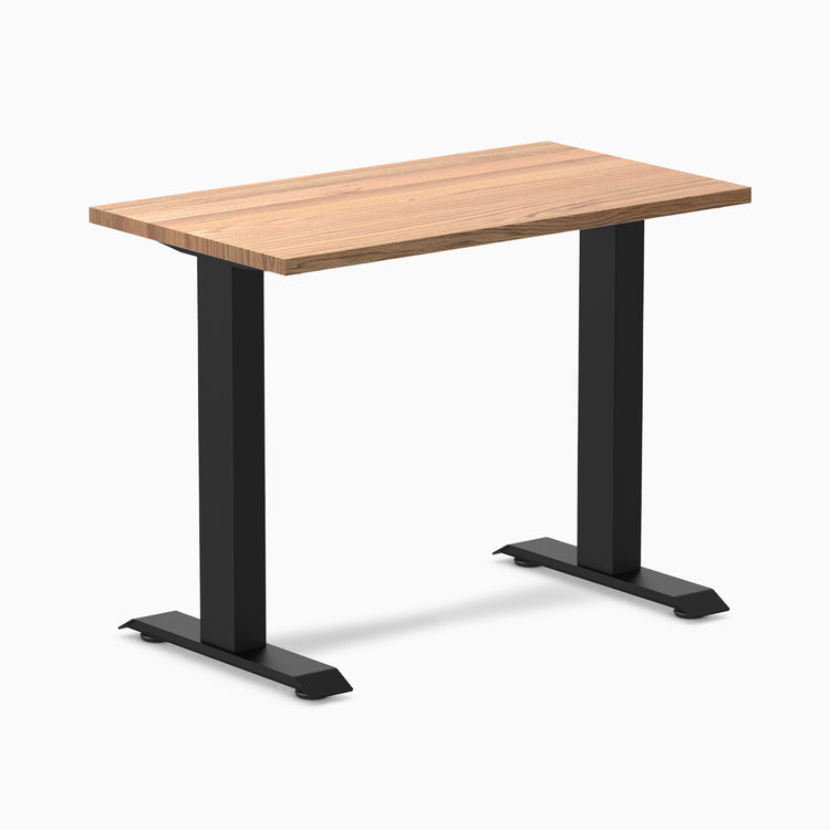 Desky zero mini hardwood fixed desk hardwood red oak - Desky