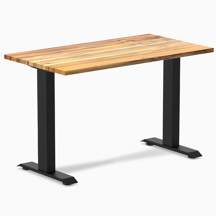 Desky zero mini hardwood fixed desk hardwood teak - Desky