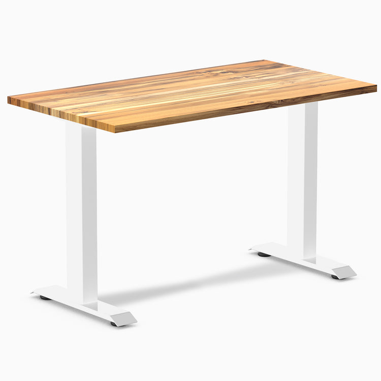 Desky zero mini hardwood fixed desk hardwood teak - Desky