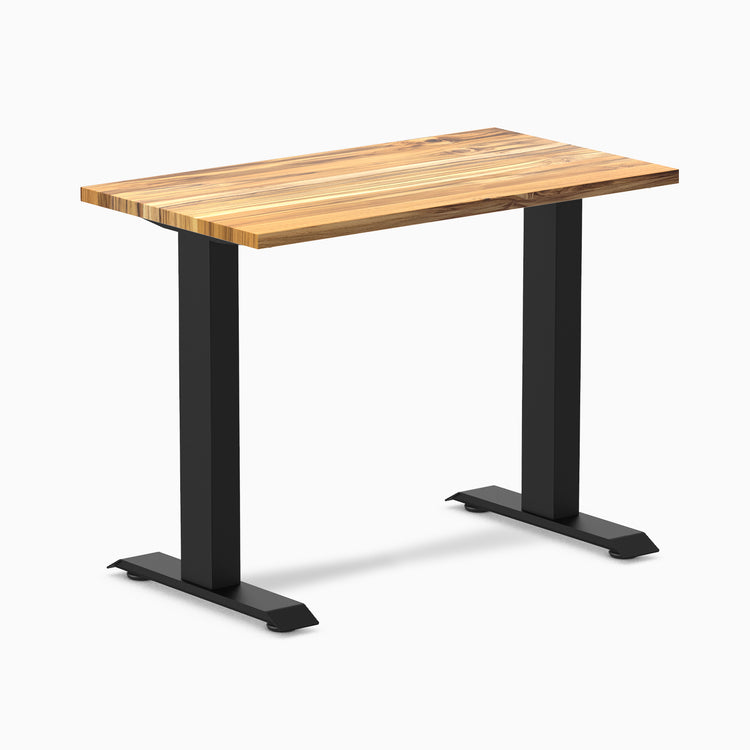 Desky zero mini hardwood fixed desk hardwood teak  - Desky