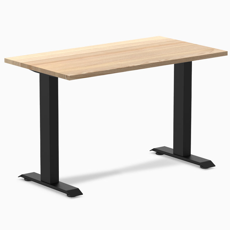 Desky zero mini hardwood fixed desk hardwood white ash - Desky