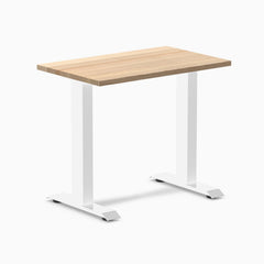 Desky zero mini hardwood fixed desk hardwood white ash - Desky
