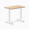 Desky zero mini hardwood fixed desk hardwood white ash - Desky