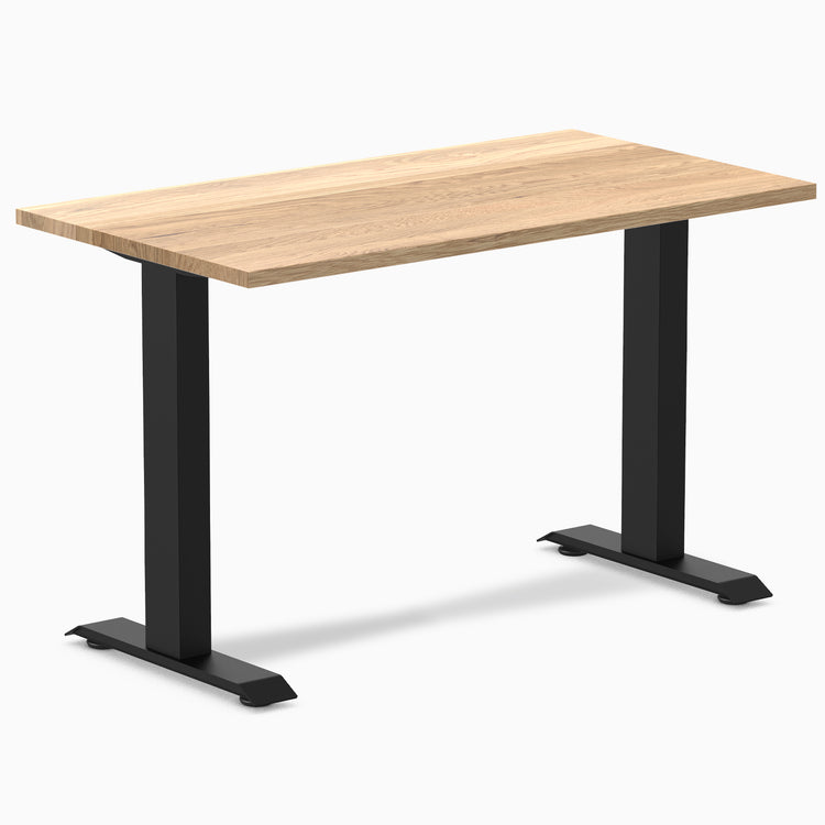 Desky zero mini hardwood fixed desk hardwood white oak - Desky