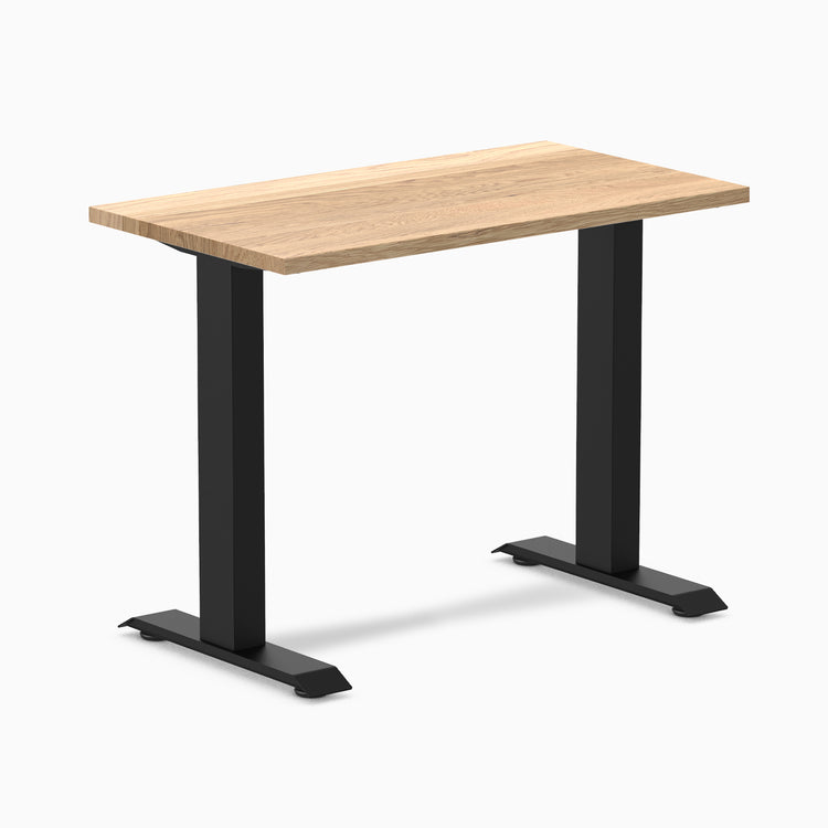 Desky zero mini hardwood fixed desk hardwood white oak - Desky