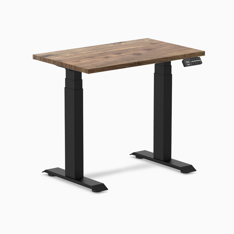 Almost perfect hardwood natural walnut mini standing desk - Desky