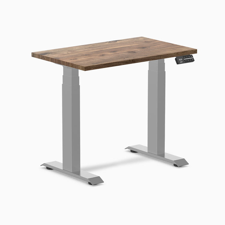 Almost perfect hardwood natural walnut mini standing desk - Desky