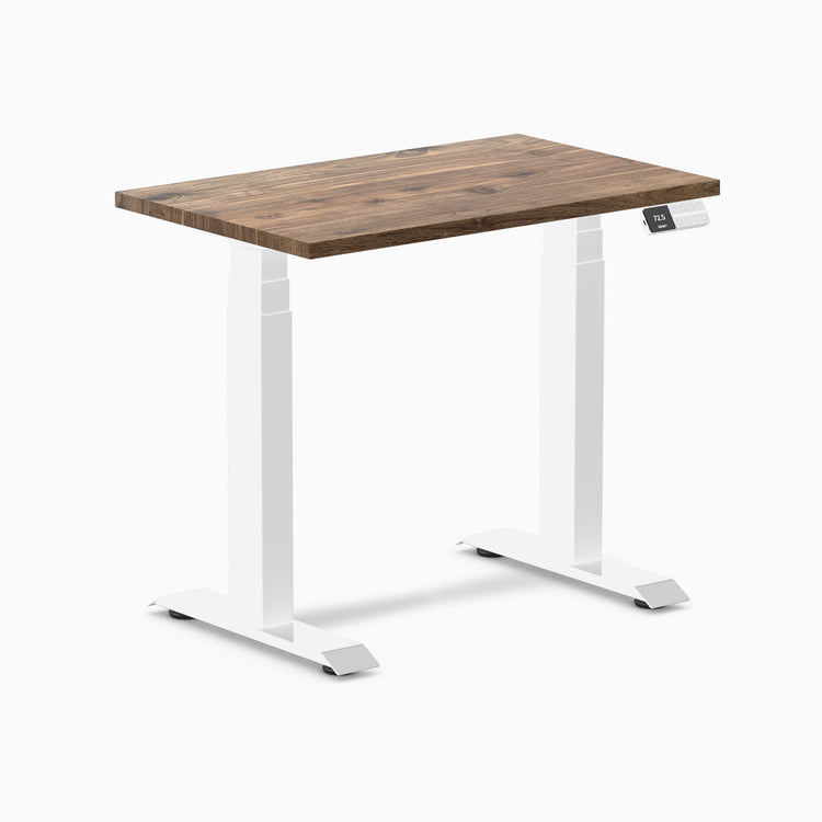 Almost perfect hardwood natural walnut mini standing desk - Desky