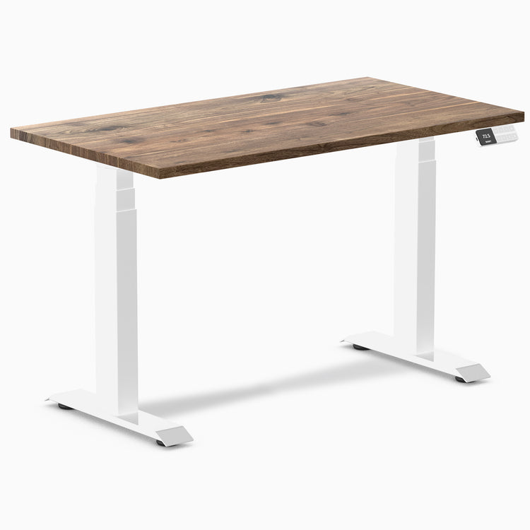 Desky Dual Mini Hardwood Sit Stand Desk-Hardwood Natural Walnut Desky®