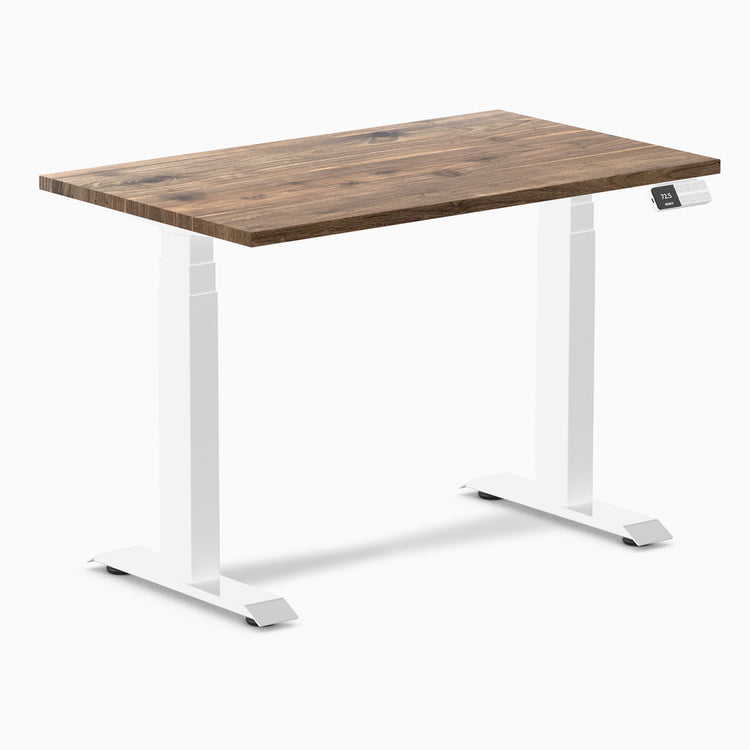 Almost perfect hardwood natural walnut mini standing desk - Desky