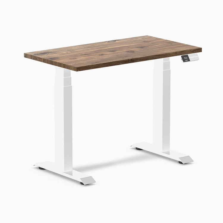 Almost perfect hardwood natural walnut mini standing desk - Desky