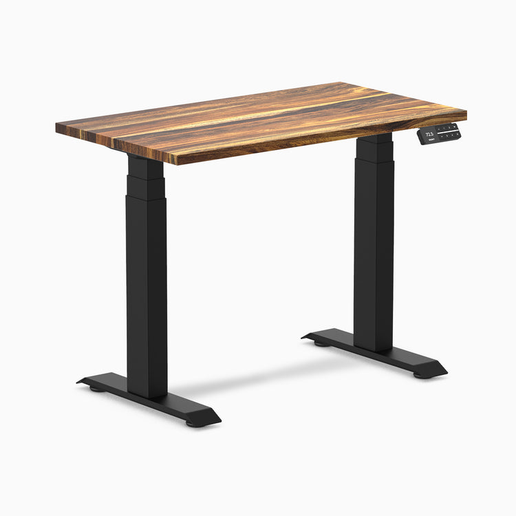 Desky Dual Mini Hardwood Sit Stand Desk-Pheasantwood Desky®