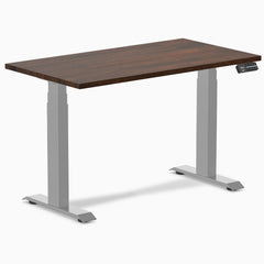 Dual mini rubberwood dark walnut standing desk - Desky