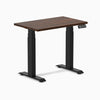 Dual mini rubberwood dark walnut standing desk - Desky