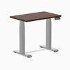 Dual mini rubberwood dark walnut standing desk - Desky