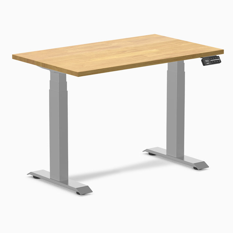 Dual mini rubberwood light oak standing desk - Desky