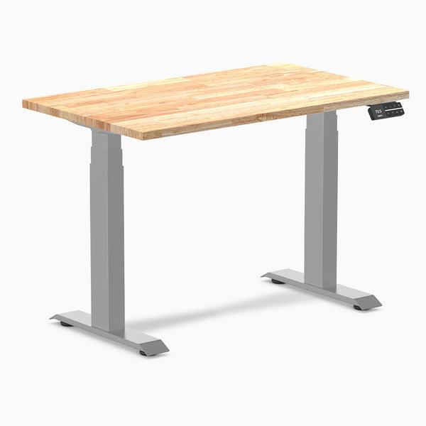 Dual mini rubberwood natural standing desk - Desky
