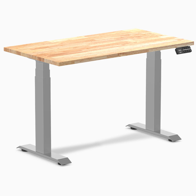 Dual mini rubberwood natural standing desk - Desky