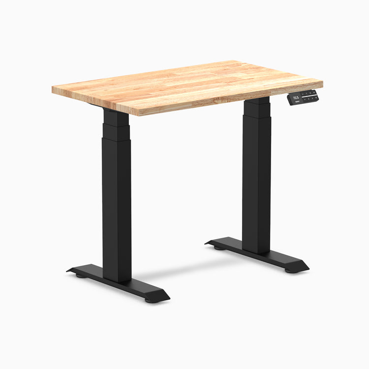 Dual mini rubberwood natural standing desk - Desky