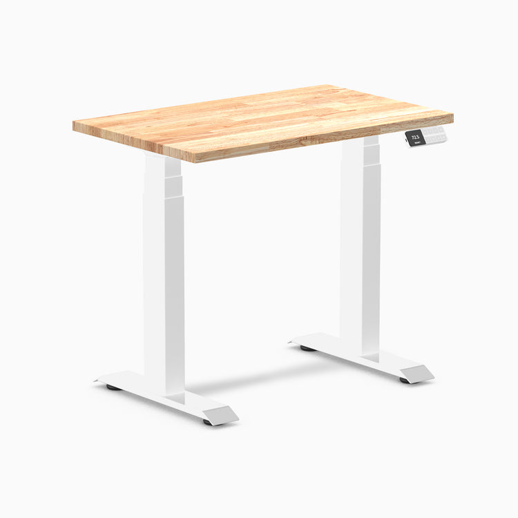 Dual mini rubberwood natural standing desk - Desky