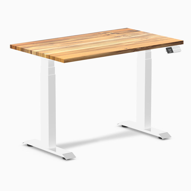 Desky Dual Mini Hardwood Sit Stand Desk-Hardwood Teak Desky®