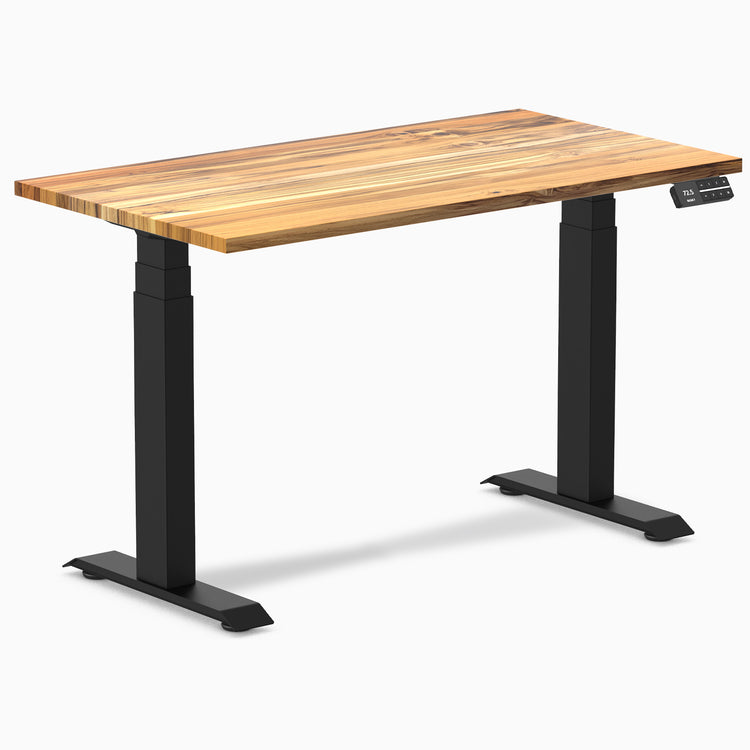 Desky Dual Mini Hardwood Sit Stand Desk-Hardwood Teak Desky®