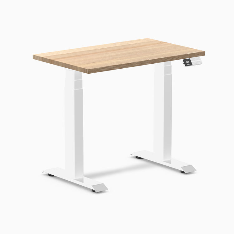 Almost perfect hardwood white ash mini standing desk - Desky