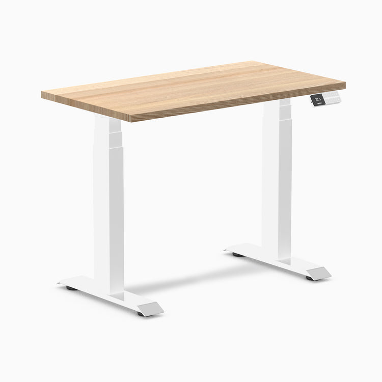 Desky Dual Mini Hardwood Sit Stand Desk-Hardwood White Ash Desky®