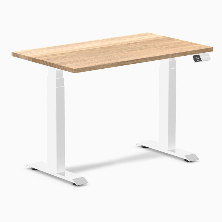 Almost perfect hardwood white oak mini standing desk - Desky