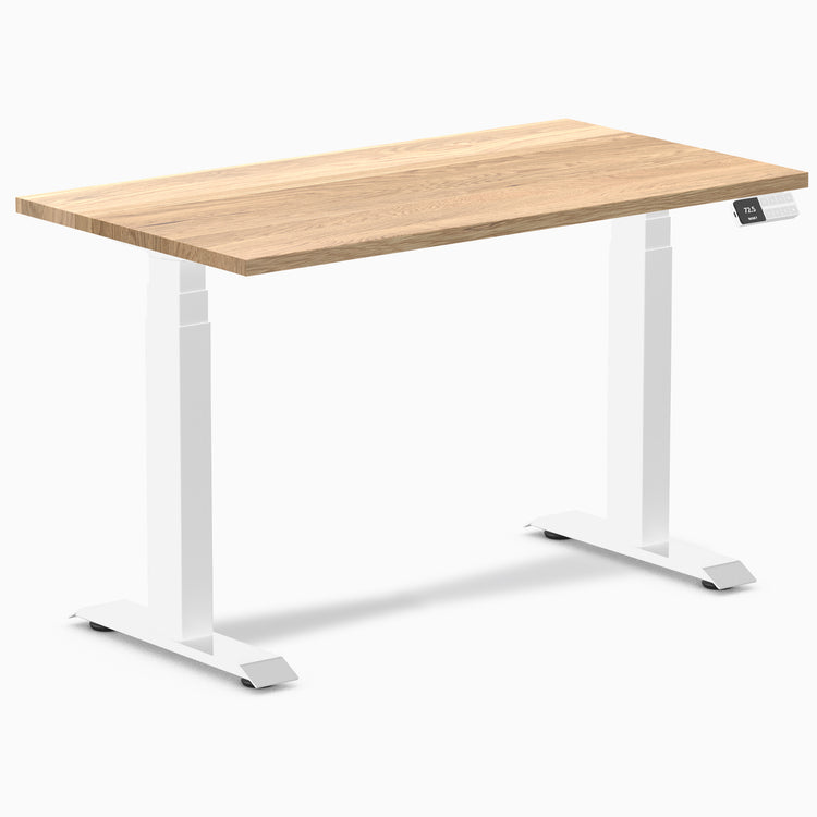 Desky Dual Mini Hardwood Sit Stand Desk-Hardwood White Oak Desky®