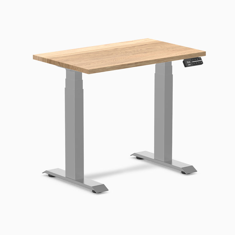 Almost perfect hardwood white oak mini standing desk - Desky