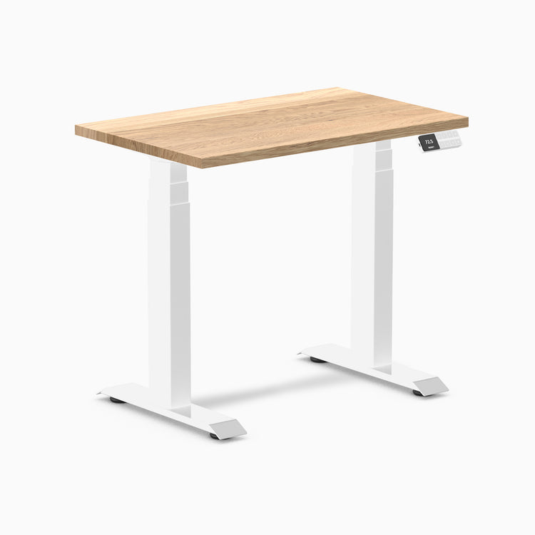 Almost perfect hardwood white oak mini standing desk - Desky