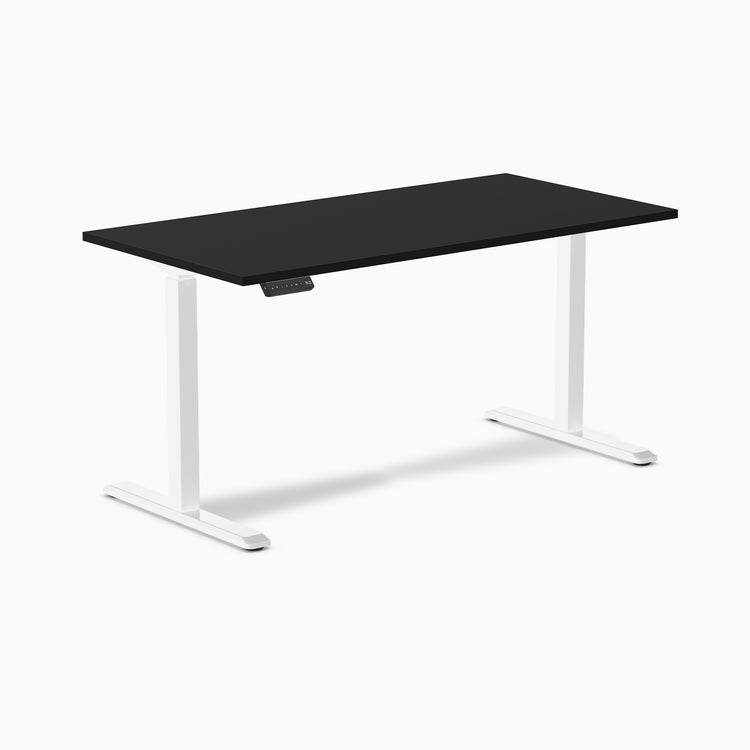 Electric single stand up desk black  - Desky